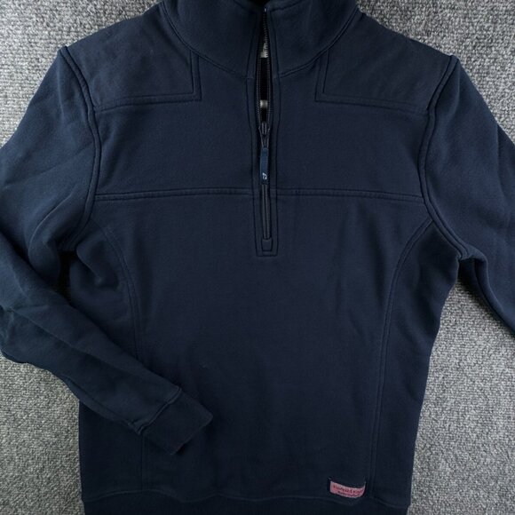 Vineyard Vines 1/4 Zip Pullover Navy Blue Sweater Sweatshirt XS Adult Unisex - Picture 1 of 11